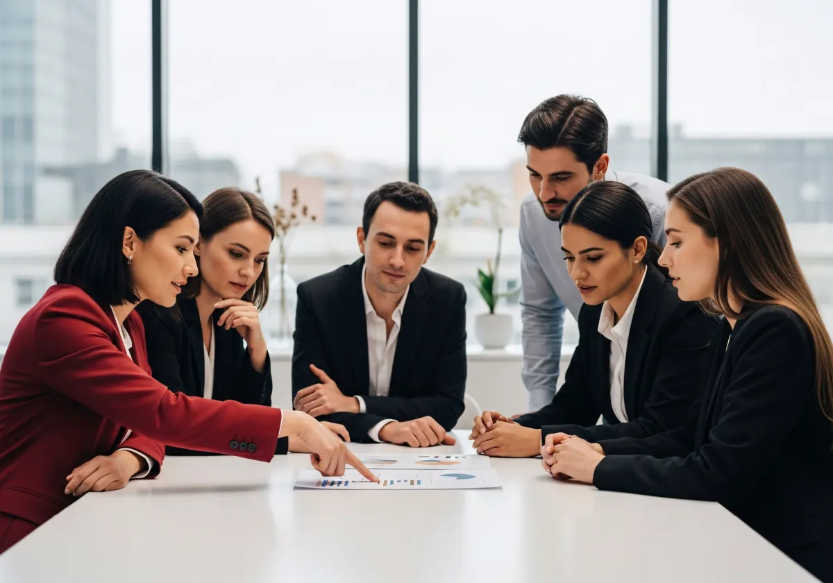 Equipa a discutir ideias para startups